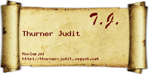 Thurner Judit névjegykártya